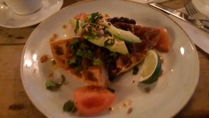 breakfast waffle  at Lounges - Milo Lounge in Liverpool