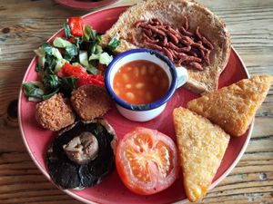 Regular vegan breakfast. at Lounges - Arcado Lounge in Bournemouth