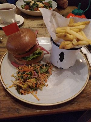 Burger and fries at Lounges - Arcado Lounge in Bournemouth