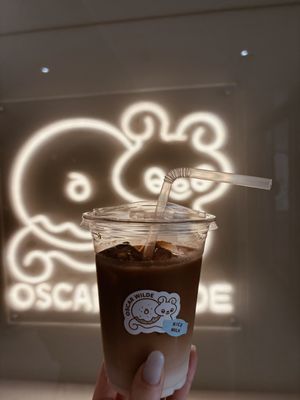 Rice milk latte  at Oscar Wilde in Tokyo