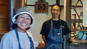 Sweet and kind owners at Early Bird Coffee in Kamakura
