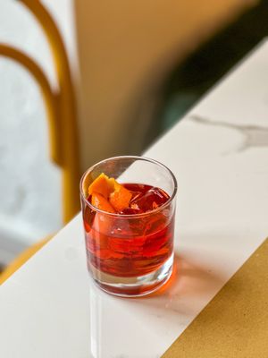 Negroni at Barbarella PLANT Bistro in Ljubljana