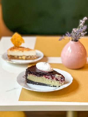 Sweets at Barbarella PLANT Bistro in Ljubljana