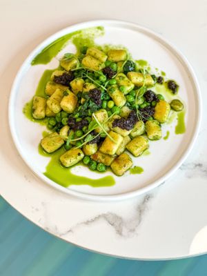 House gnocchi at Barbarella PLANT Bistro in Ljubljana