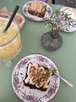 chocolate and banana bread   at Barbarella PLANT Bistro in Ljubljana