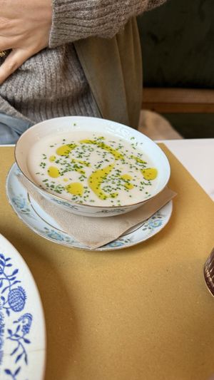 Crema de coliflor  at Barbarella PLANT Bistro in Ljubljana