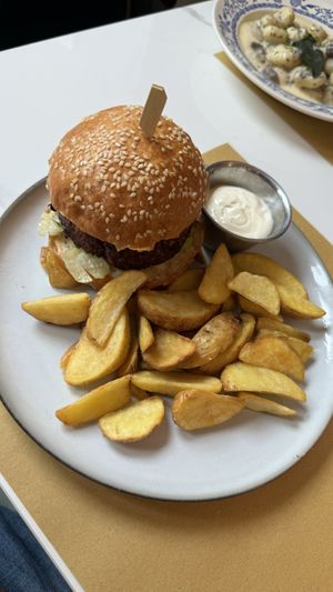 Hamburguesa  at Barbarella PLANT Bistro in Ljubljana