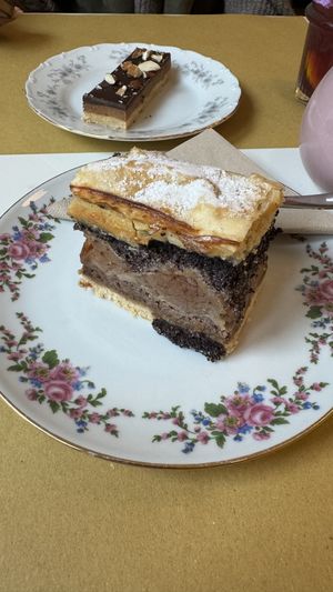 Traditional cake  at Barbarella PLANT Bistro in Ljubljana
