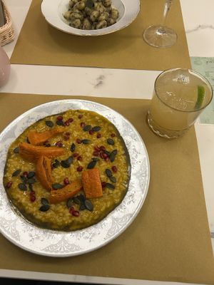 Pumpkin risotto   at Barbarella PLANT Bistro in Ljubljana
