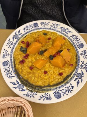Pumpkin Risotto  at Barbarella PLANT Bistro in Ljubljana
