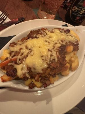 Vegan chilli fries   at The Front Door in Galway