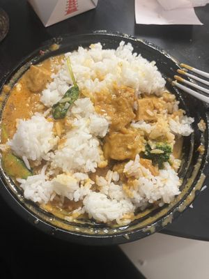 Amazing sauce with tofu  at Lemongrass Thai Bistro in Jacksonville