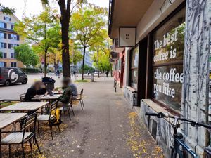 Outdoor seating at MAME  in Zurich