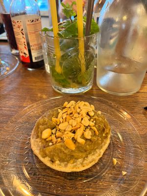 Oat blini at Troquet in Blois