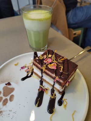 Vegan Tiramisu with Matcha Latte 💕 at Katzentempel - Trier  in Trier