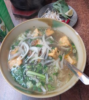 The vegan pho at 36 Streets Food in Kingston Upon Thames