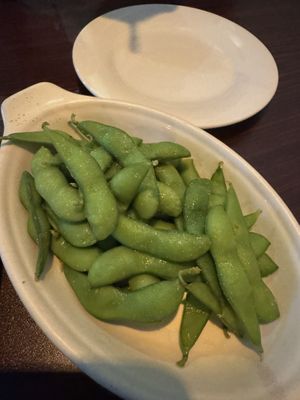 Edamame - perfectly cooked and seasoned #Veganuary at Yohama Noodles in Las Vegas
