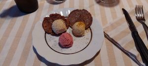 Hummus with chestnut salty pancakes at Nutrilamente in Robella