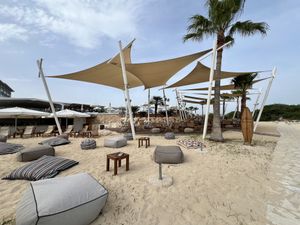 The bar  at Levels Beach Bar in Ayia Napa