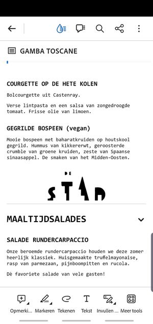 gegrilde bospeen at De Stad in Venray