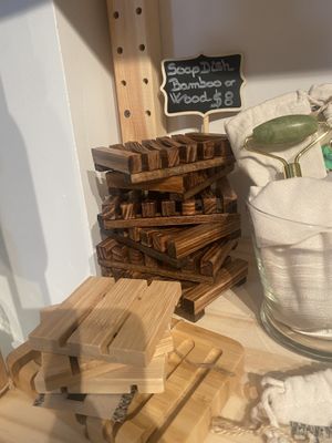 Soap dishes and Jade facial roller   at La Petite Épicerie Nyc in New York City