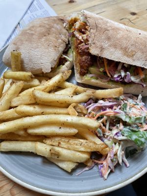 Falafel and avocado ciabatta  at Lounges - Ludo Lounge in Bournemouth