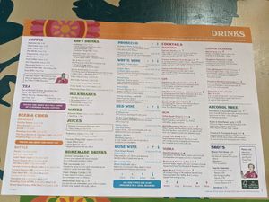 Drinks menu at Lounges - Ludo Lounge in Bournemouth