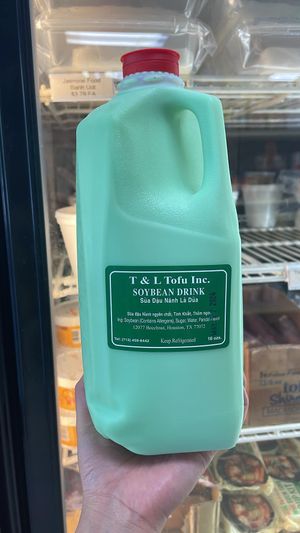 Vegan Pandan Soy Milkk  at My Hoa Oriental Food Market in Mobile