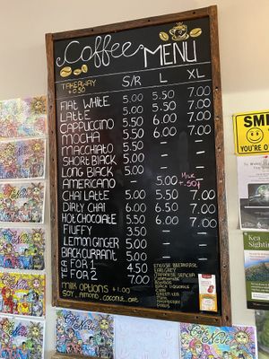 Soy, almond, oat and coconut milks.  at Cafe Nevé in Fox Glacier