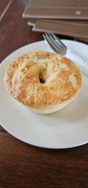 Vegan pie at Cafe Nevé in Fox Glacier