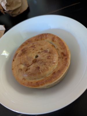 Vegan Pie at Cafe Nevé in Fox Glacier