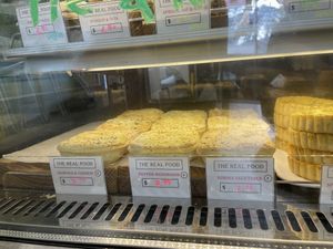 Vegan pies (they take them from display and bake- super yummy!)  at The Real Food Kitchen  in Orewa