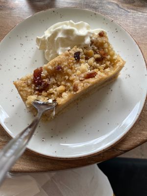 Vegan cake of the day (apple cake with nuts) at Bospaviljoen De Norgerberg in Norg