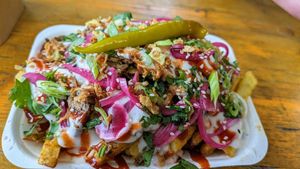 Loaded fries at SEITANIC @ Chew's Yard in Preston