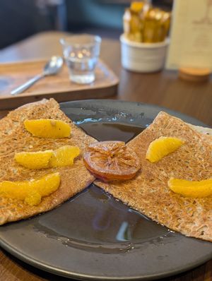 La Vg Suzette Flambée at Franquette Creperie  in Bowral