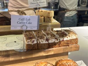 Vegan coffee cake   at Coffi Lab in Cardiff