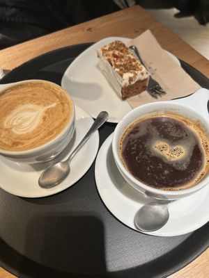 Vegan carrot cake  at Coffi Lab in Cardiff