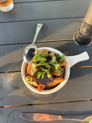 crispy potatoes  at Fancy's in Burlington