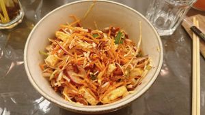 tofu salad  at Potayski Friends & Izakaya in Bishkek