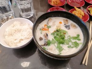 Tom Kha Je (with Mushroom and Tofu) soup at Potayski Friends & Izakaya in Bishkek