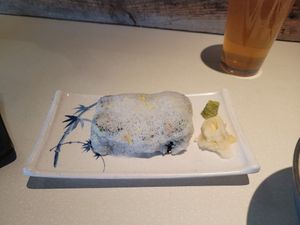 Tempura Shiitake Mushroom roll was so yummy at Hojoko in Boston