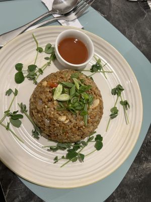 Mongolian fried rice  at Ojas Plant Based in Sault Ste Marie