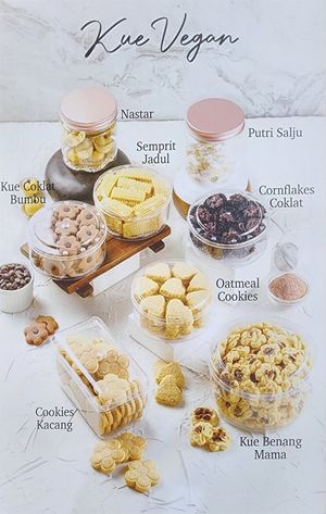 Vegan cake at Vegan Family in Banten