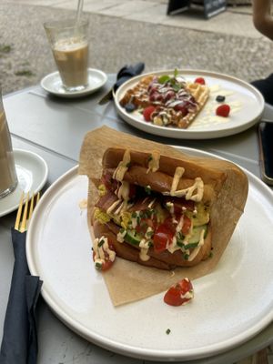 Yummy brunch!  at Vegan Backyard in Berlin