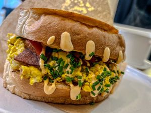 Veggdrop Sandwich #Veganuary at Vegan Backyard in Berlin