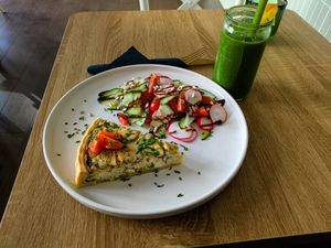 Vegan quiche at Vegan Backyard at Vegan Backyard in Berlin