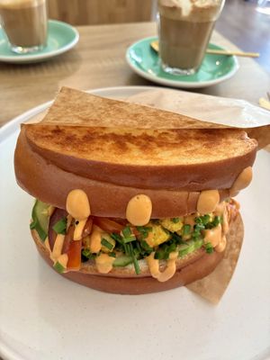 Breakfast Burger  at Vegan Backyard in Berlin