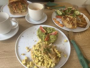 Abo scramble (V)egg roll and toasted sandwich   at Vegan Backyard in Berlin