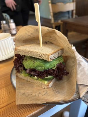 acocado sandwich  at Café Wolke in Frankfurt