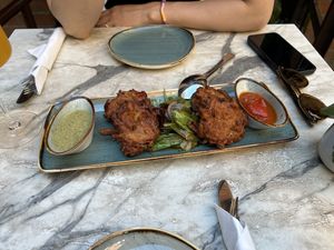 Delicious Pakora as starters  at Jawed's Remise in Luebeck